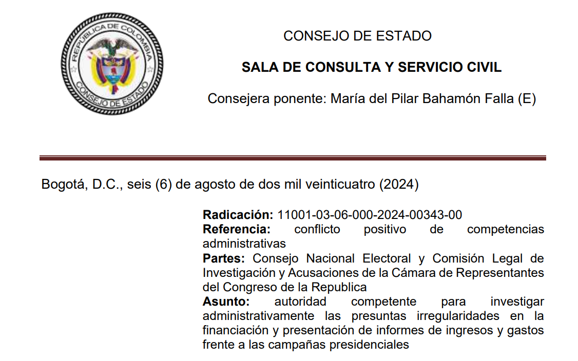 El Consejo de Estado Resuelve: La Pérdida del Cargo Presidencial Es Competencia del Congreso