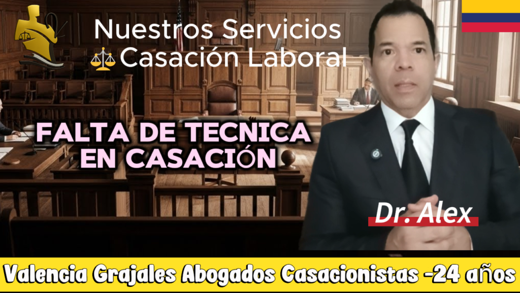 falta de técnica casacionista como causa de inadmisión del recurso de casación laboral según Valencia Grajales Abogados