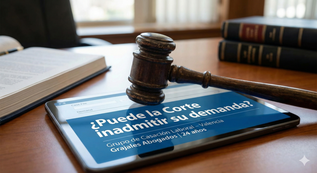 Inadmisión de la casación laboral Ley 2452