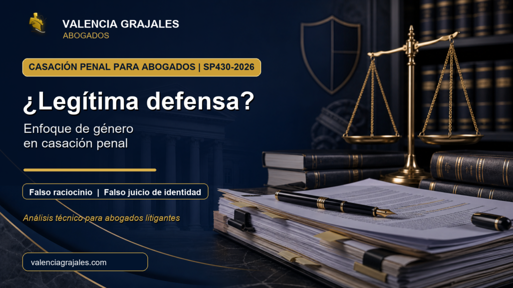 ¿Cómo se prueba la legítima defensa con enfoque de género en casación penal