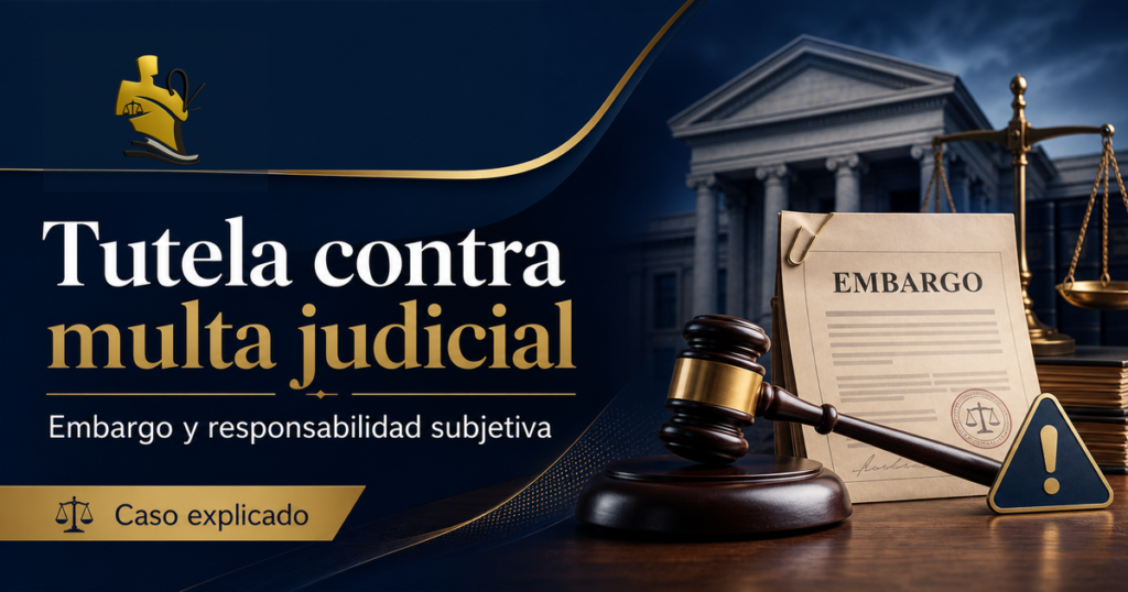 Sanción correccional por embargo: reposición y responsabilidad subjetiva